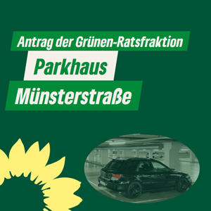 Sharepic zum Antrag Parkhaus / Foto von Adrien Fu auf Unsplash