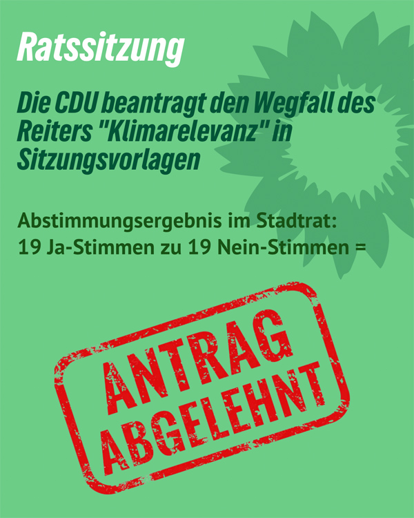 Bild zur Ratssitzung zur Klimarelevanz in Sitzungsvorlagen